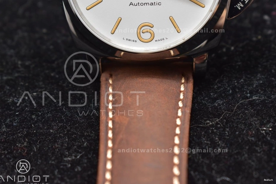 Luminor Brown Strap Due Dial Asso Popular White PAM1046 Edition on 977 VSF Best AXXXIV 0724
